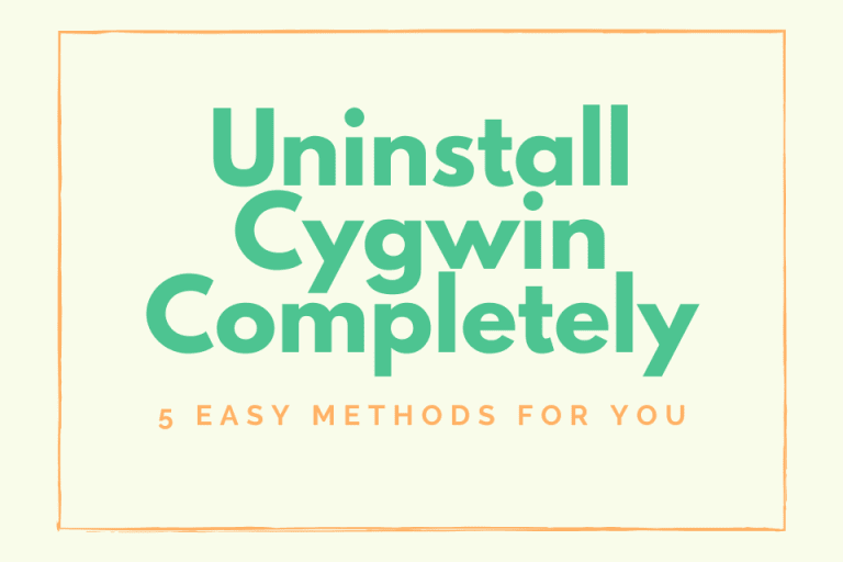 How To Uninstall Cygwin