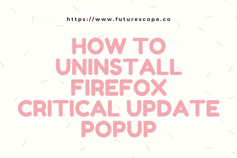 Firefox Critical Update Popup