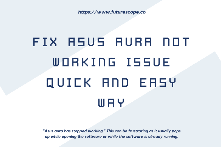 Asus Aura Sync Not Working