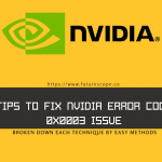 NVIDIA GeForce Experience Error Code 0x0003