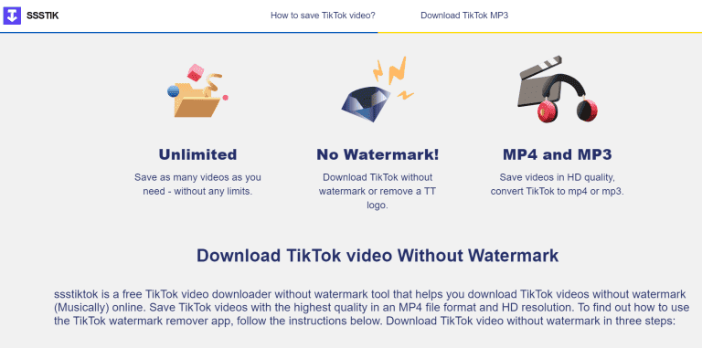 SSSTik.io Review TikTok Video Downloader