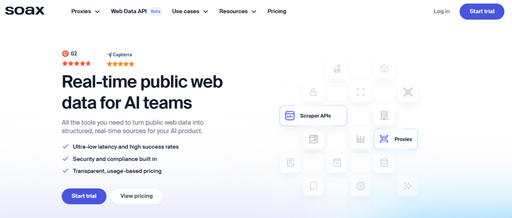 SOAX best UK proxy provider