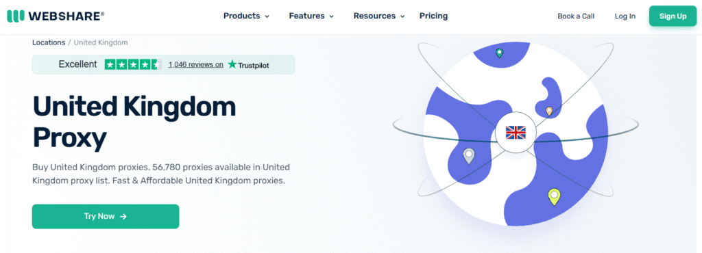 WEBSHARE best UK proxy provider