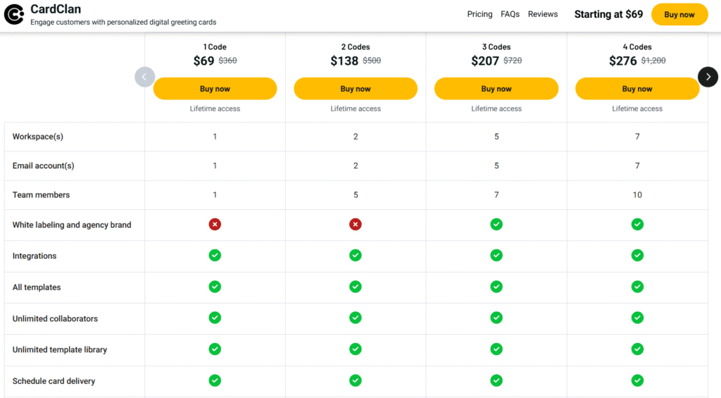 CardClan Lifetime Deal&ndash; Pricing & Plans