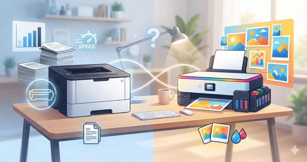 Laser Printer vs an Inkjet Printer
