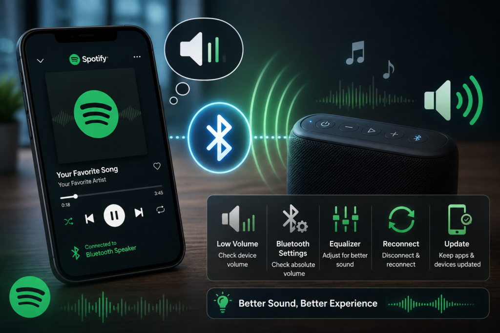 Common Reasons Spotify Sounds Too Quiet Over Bluetooth