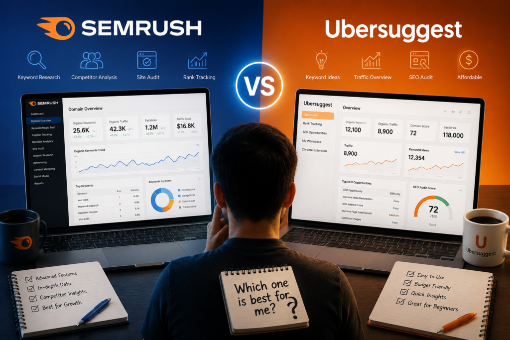 SEMrush vs Ubersuggest Which Is Best for Keyword Research